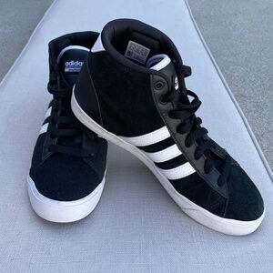 Adidas Neo Cloud-Foam Women's Black Suede High Top Sneakers Size 8